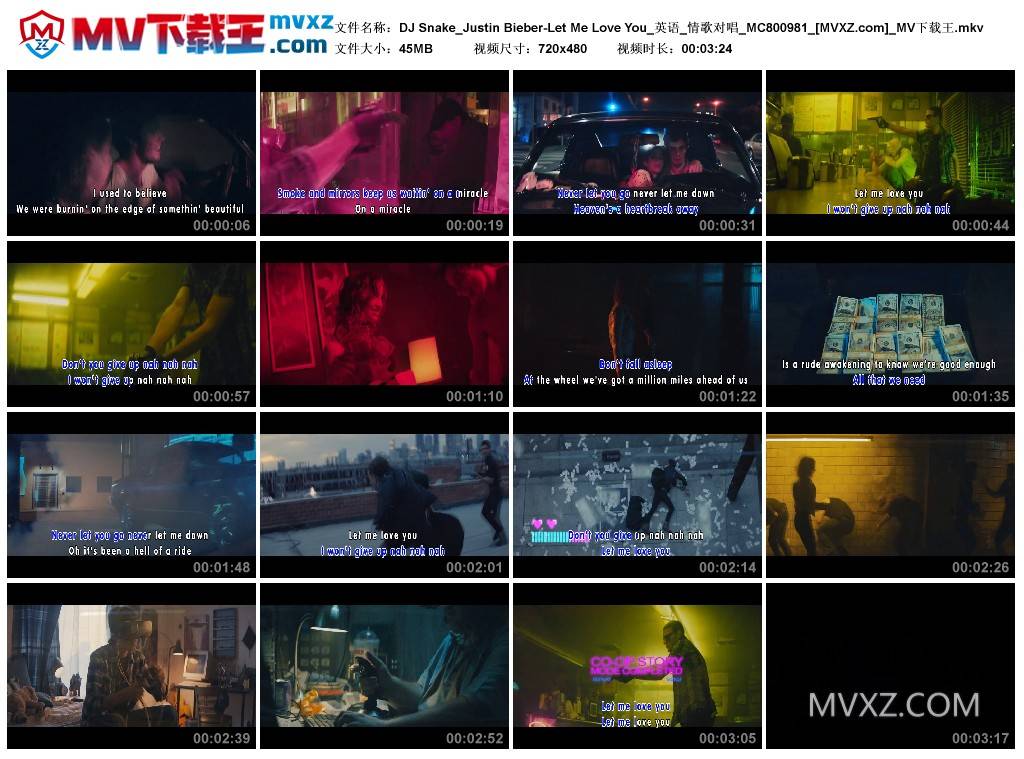 DJ Snake_Justin Bieber-Let Me Love You_英语_情歌对唱_MC800981